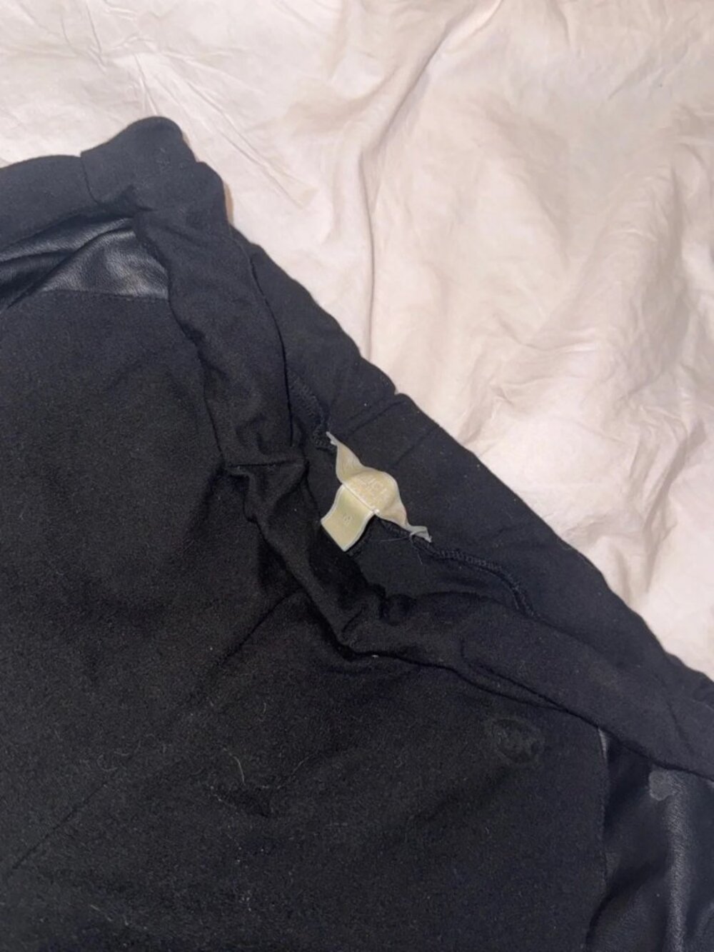Michael Kors Black Faux Leather Side Stripe Joggers - Picture 4 of 6